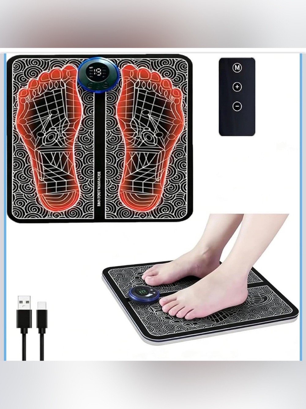 New Open Box EMS Foot Plate for Swollen Legs Muscle Stimulator Foot Massage Pad